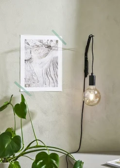 Store Czarna prosta lampa wisząca na duży gwint 107366 | Kaja Oświetlenie Żyrandole Nowoczesne