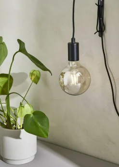 Store Czarna prosta lampa wisząca na duży gwint 107366 | Kaja Oświetlenie Żyrandole Nowoczesne