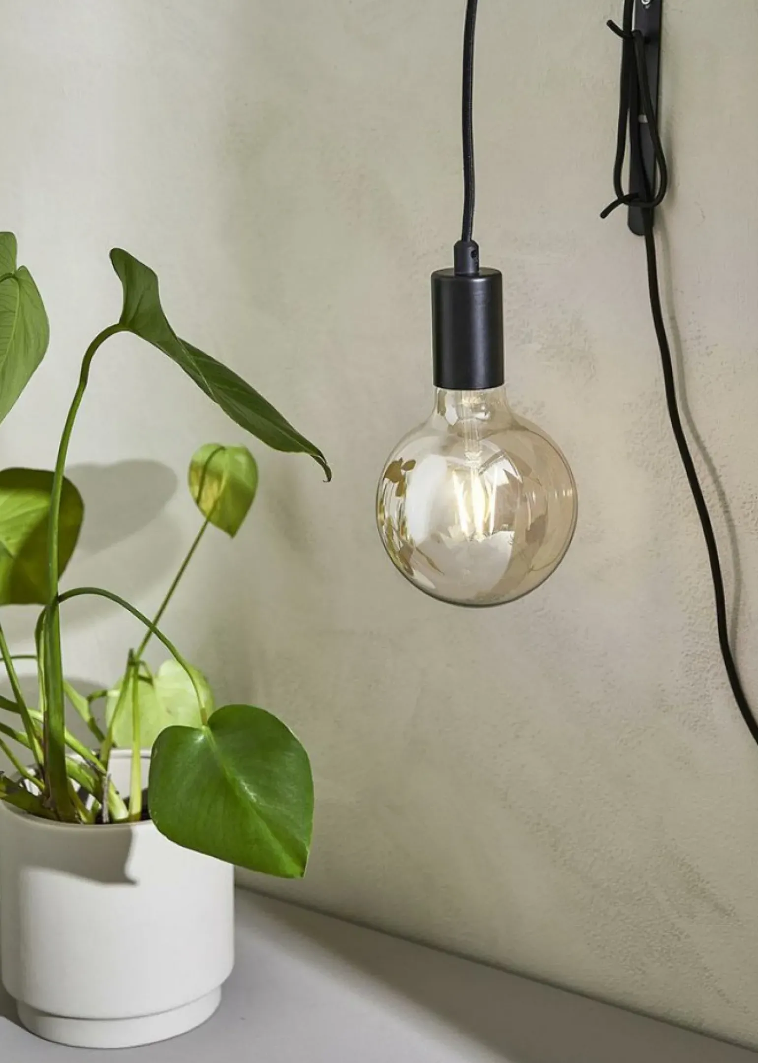 Store Czarna prosta lampa wisząca na duży gwint 107366 | Kaja Oświetlenie Żyrandole Nowoczesne