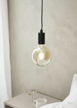 Store Czarna prosta lampa wisząca na duży gwint 107366 | Kaja Oświetlenie Żyrandole Nowoczesne