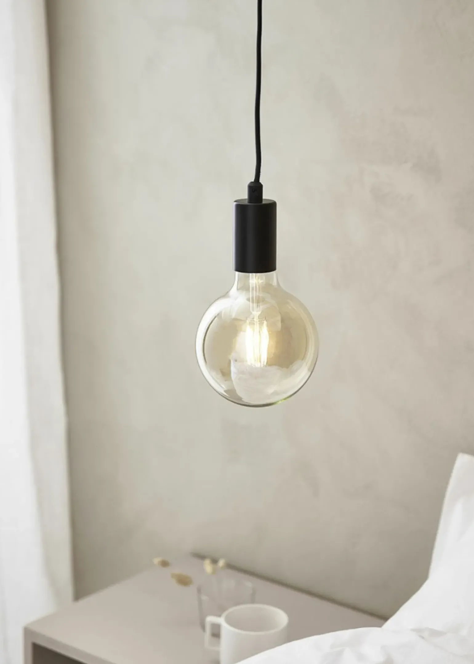 Store Czarna prosta lampa wisząca na duży gwint 107366 | Kaja Oświetlenie Żyrandole Nowoczesne