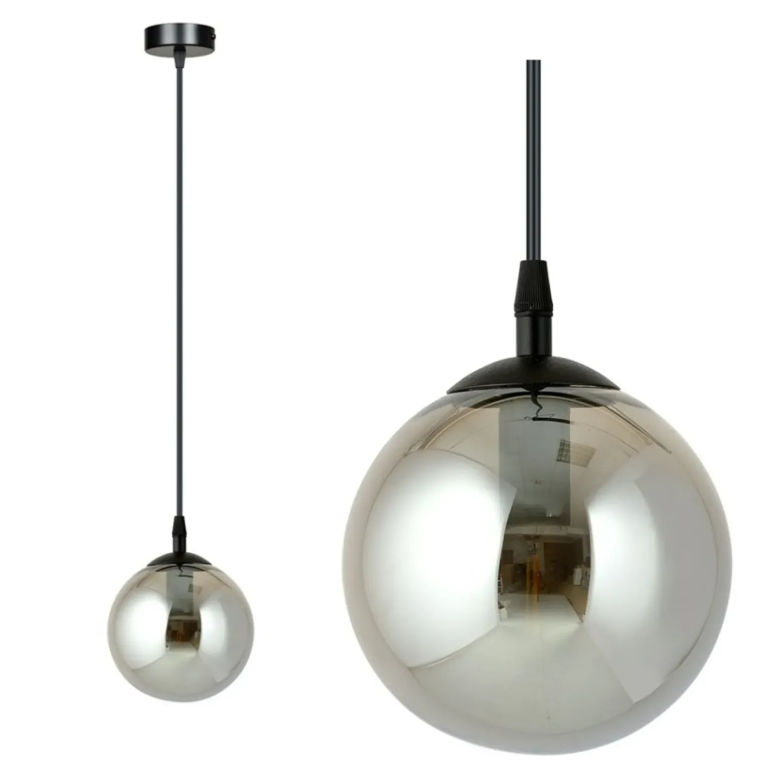 Sale Czarna prosta lampa wisząca na jedną żarówkę 712/1 | Kaja Oświetlenie Żyrandole Nowoczesne