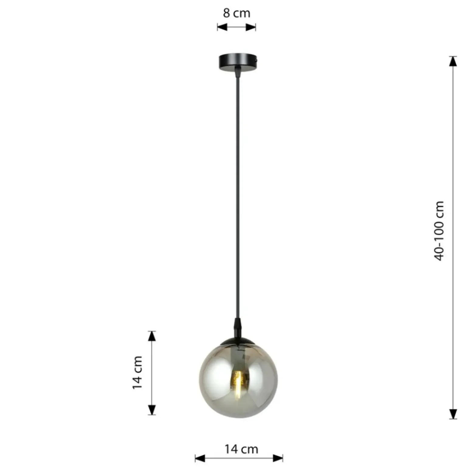 Sale Czarna prosta lampa wisząca na jedną żarówkę 712/1 | Kaja Oświetlenie Żyrandole Nowoczesne
