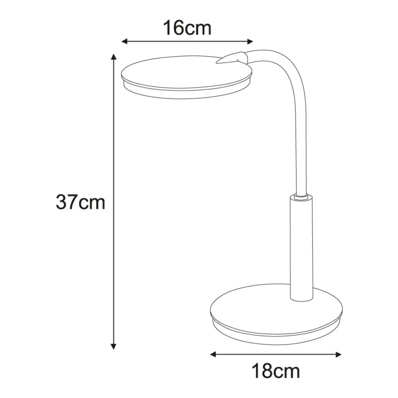 Sklep Kaja Czarna, solidna lampka biurkowa K-BL1237 z serii DINO