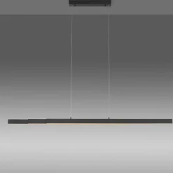 Store Czarna, wisząca listwa sufitowa idealna nad stół 11660-13 z serii LUZI Żyrandole Nowoczesne