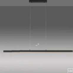 Store Czarna, wisząca listwa sufitowa idealna nad stół 11660-13 z serii LUZI Żyrandole Nowoczesne