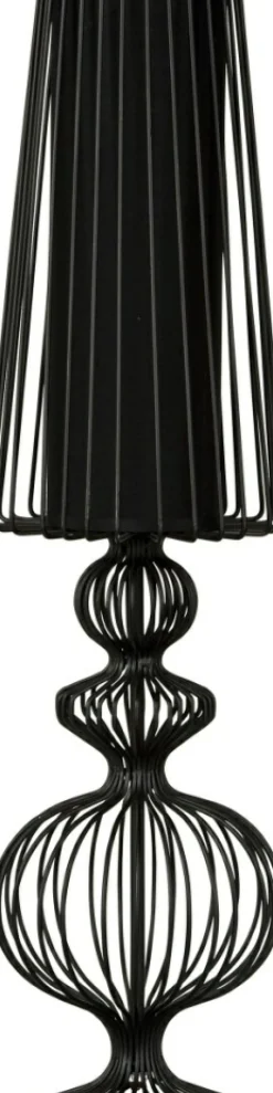 Sklep Kaja Czarna, wysoka, druciana lampa stołowa 5126 AVEIRO | Kaja Oświetlenie