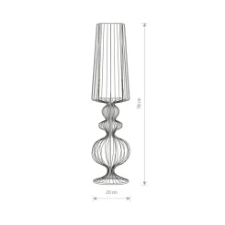 Sklep Kaja Czarna, wysoka, druciana lampa stołowa 5126 AVEIRO | Kaja Oświetlenie