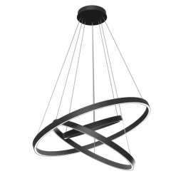 Store Czarne koła LED na linkach MOD058PL-L100B4K RIM | Kaja Oświetlenie Żyrandole Nowoczesne