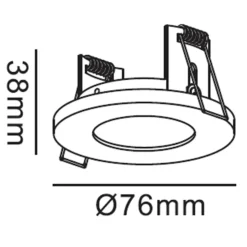 Sklep Kaja Czarne oczko podtynkowe do holu LP-440/1RS BK LAGOS | Kaja Oświetlenie