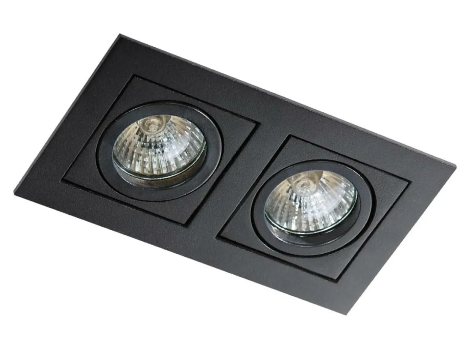 Sklep Kaja Czarne oczko podtynkowe na dwie żarówki GU10/MR16 AZ0800 PACO | Kaja