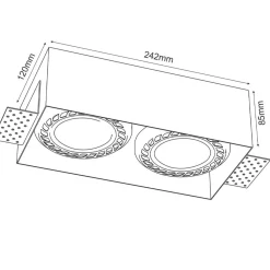 Sklep Kaja Czarne oczko podtynkowe 12x24,2cm GU10/ES111 ANT 3270 z serii CAGE