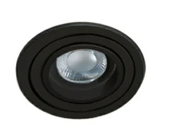 Sklep Kaja Czarne, okrągłe oczko wpustowe z ruchomym światłem AZ2431 CARO | Kaja