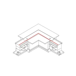 Sklep Kaja Czarne złącze L do szynoprzewodów 8231 | Kaja Oświetlenie