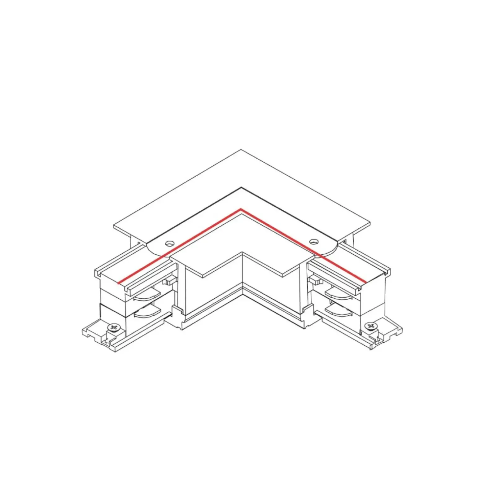 Sklep Kaja Czarne złącze L do szynoprzewodów 8231 | Kaja Oświetlenie