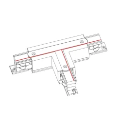 Sklep Kaja Czarne złącze typu T do szynoprzewodów 8237 | Kaja Oświetlenie