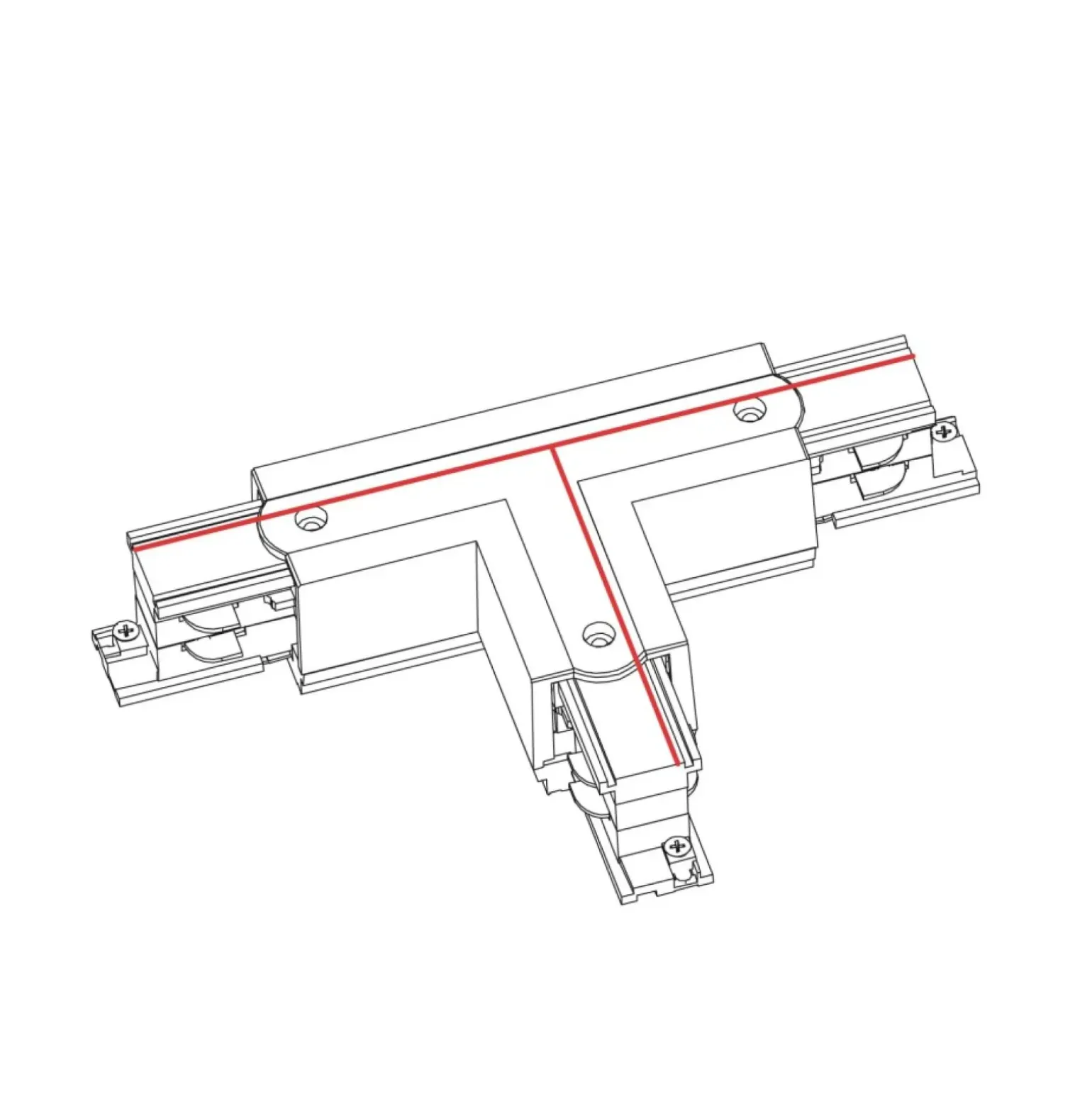 Sklep Kaja Czarne złącze typu T do szynoprzewodów 8244 | Kaja Oświetlenie