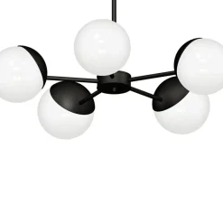 Cheap Czarno-biała, klasyczna lampa wisząca do salonu MLP8866 z serii SFERA | Kaja Ośw Żyrandole Nowoczesne