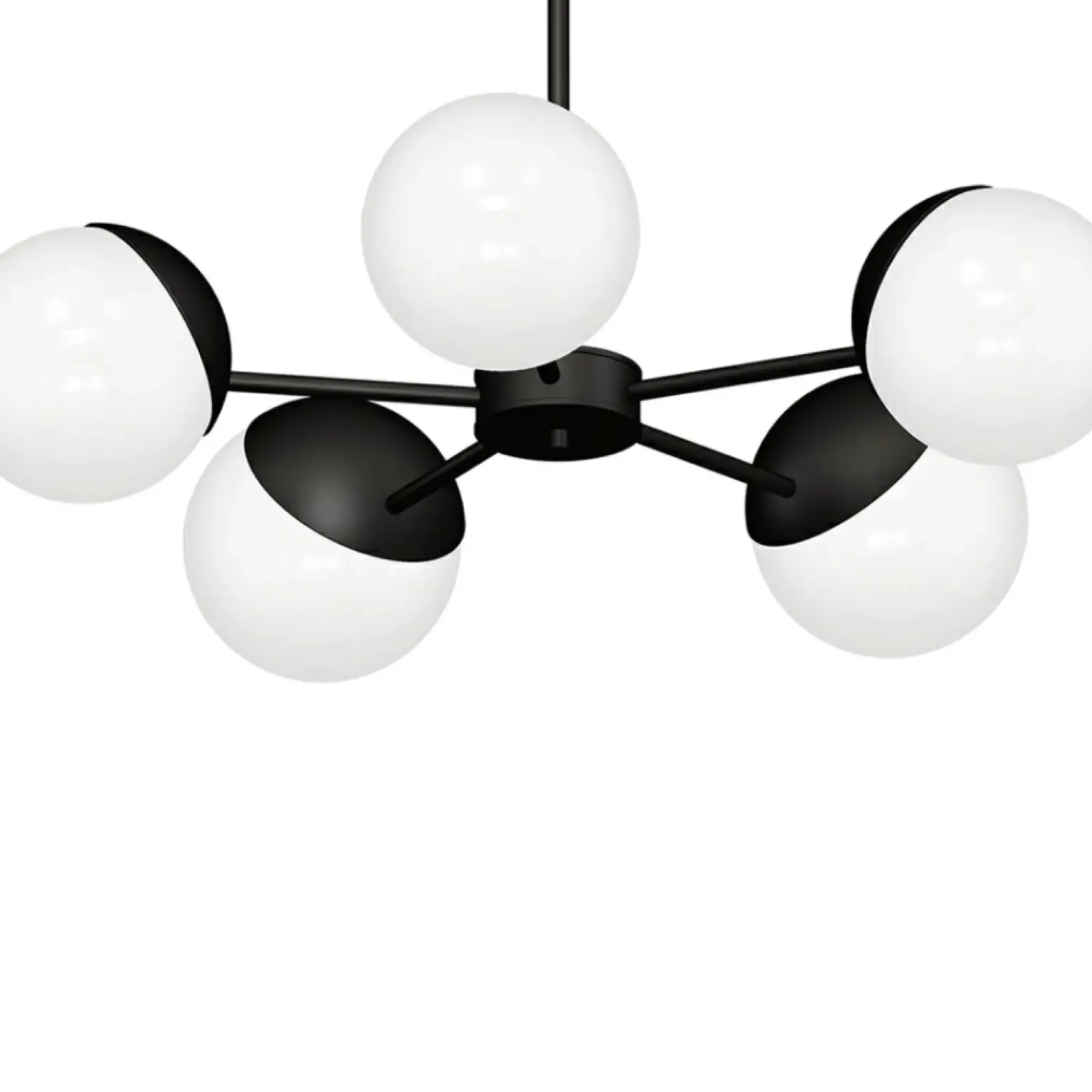 Cheap Czarno-biała, klasyczna lampa wisząca do salonu MLP8866 z serii SFERA | Kaja Ośw Żyrandole Nowoczesne