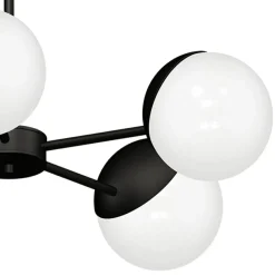 Cheap Czarno-biała, klasyczna lampa wisząca do salonu MLP8866 z serii SFERA | Kaja Ośw Żyrandole Nowoczesne