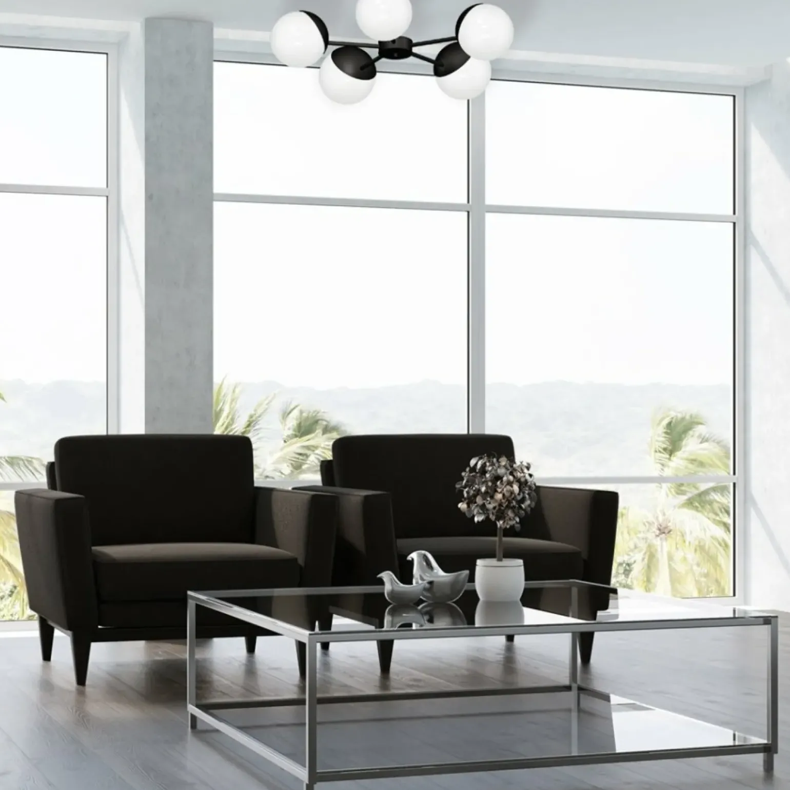 Cheap Czarno-biała, klasyczna lampa wisząca do salonu MLP8866 z serii SFERA | Kaja Ośw Żyrandole Nowoczesne