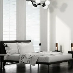 Cheap Czarno-biała, klasyczna lampa wisząca do salonu MLP8866 z serii SFERA | Kaja Ośw Żyrandole Nowoczesne