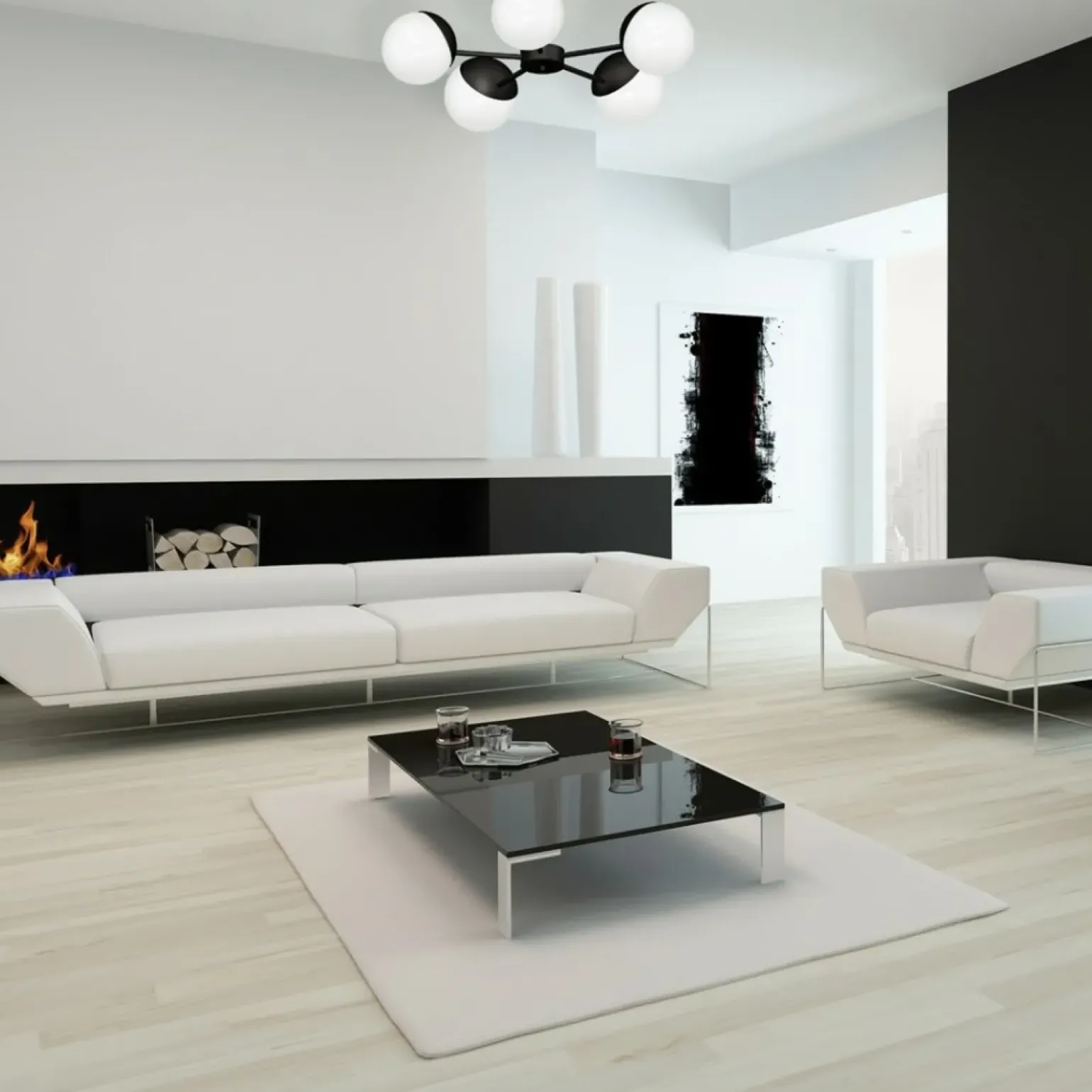 Cheap Czarno-biała, klasyczna lampa wisząca do salonu MLP8866 z serii SFERA | Kaja Ośw Żyrandole Nowoczesne