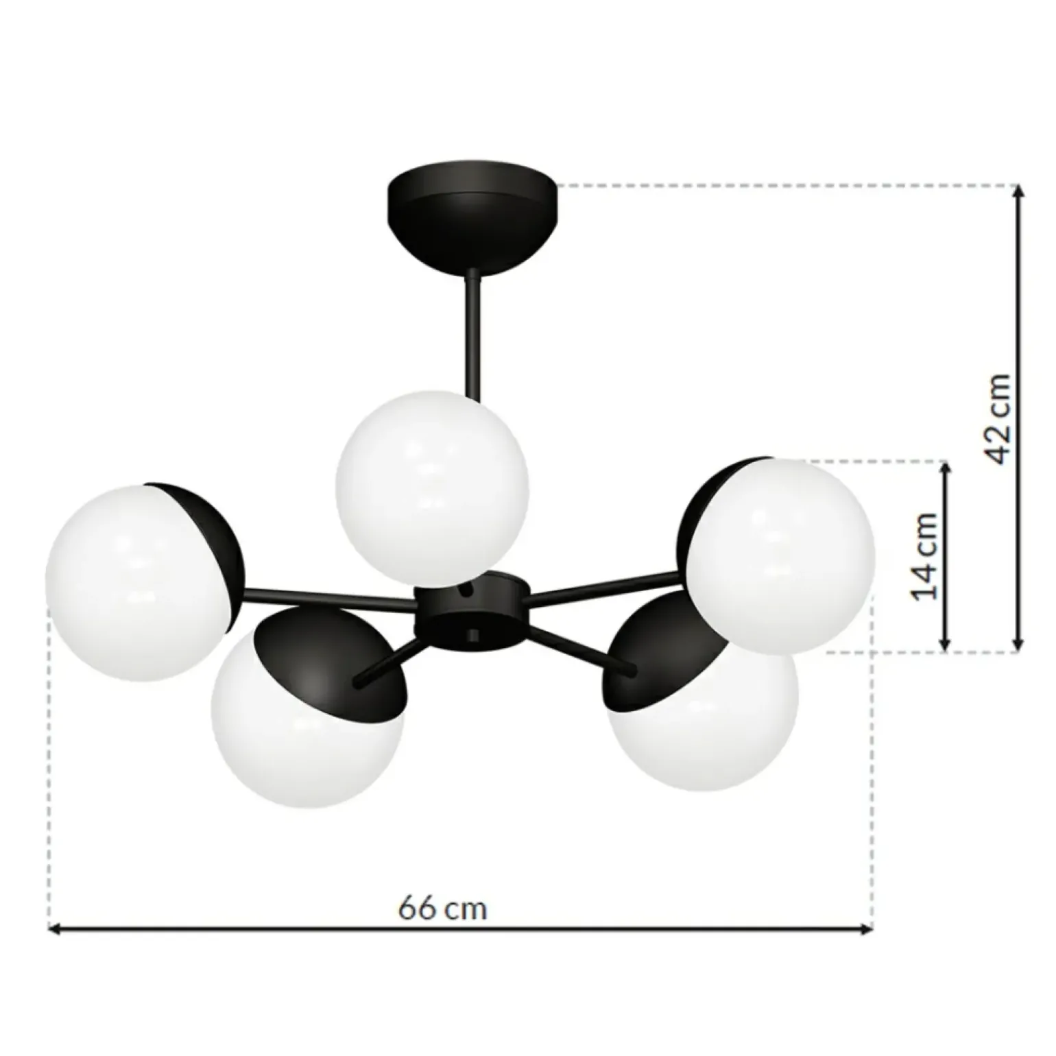 Cheap Czarno-biała, klasyczna lampa wisząca do salonu MLP8866 z serii SFERA | Kaja Ośw Żyrandole Nowoczesne