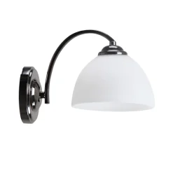 Sklep Kaja Czarno-biała lampa ścienna, kinkiet z kloszem 21-22448 z serii GRACJA | Kaja Ośw