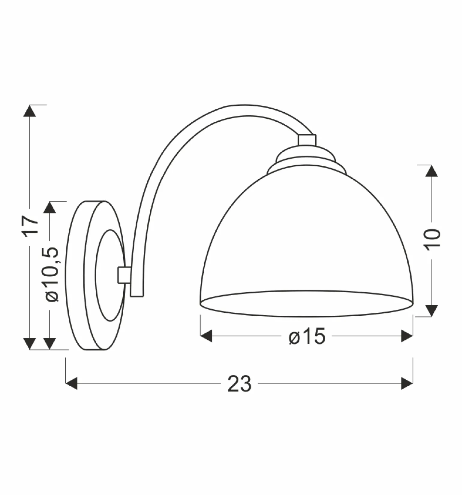 Sklep Kaja Czarno-biała lampa ścienna, kinkiet z kloszem 21-22448 z serii GRACJA | Kaja Ośw