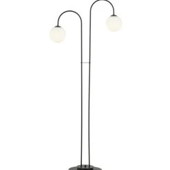 Sklep Kaja Czarno-biała lampa podłogowa z dwoma kloszami 1288/LP2 z serii ARCHI