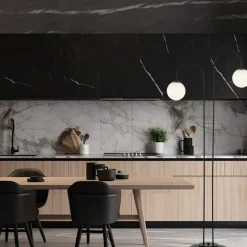 Sklep Kaja Czarno-biała lampa podłogowa z dwoma kloszami 1288/LP2 z serii ARCHI