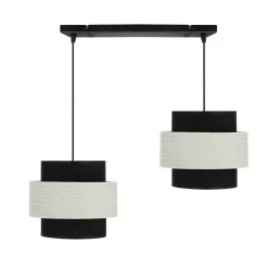 Discount Czarno-biała lampa wisząca, do kuchni 32-17802 z serii BENTA | Kaja Żyrandole Nowoczesne