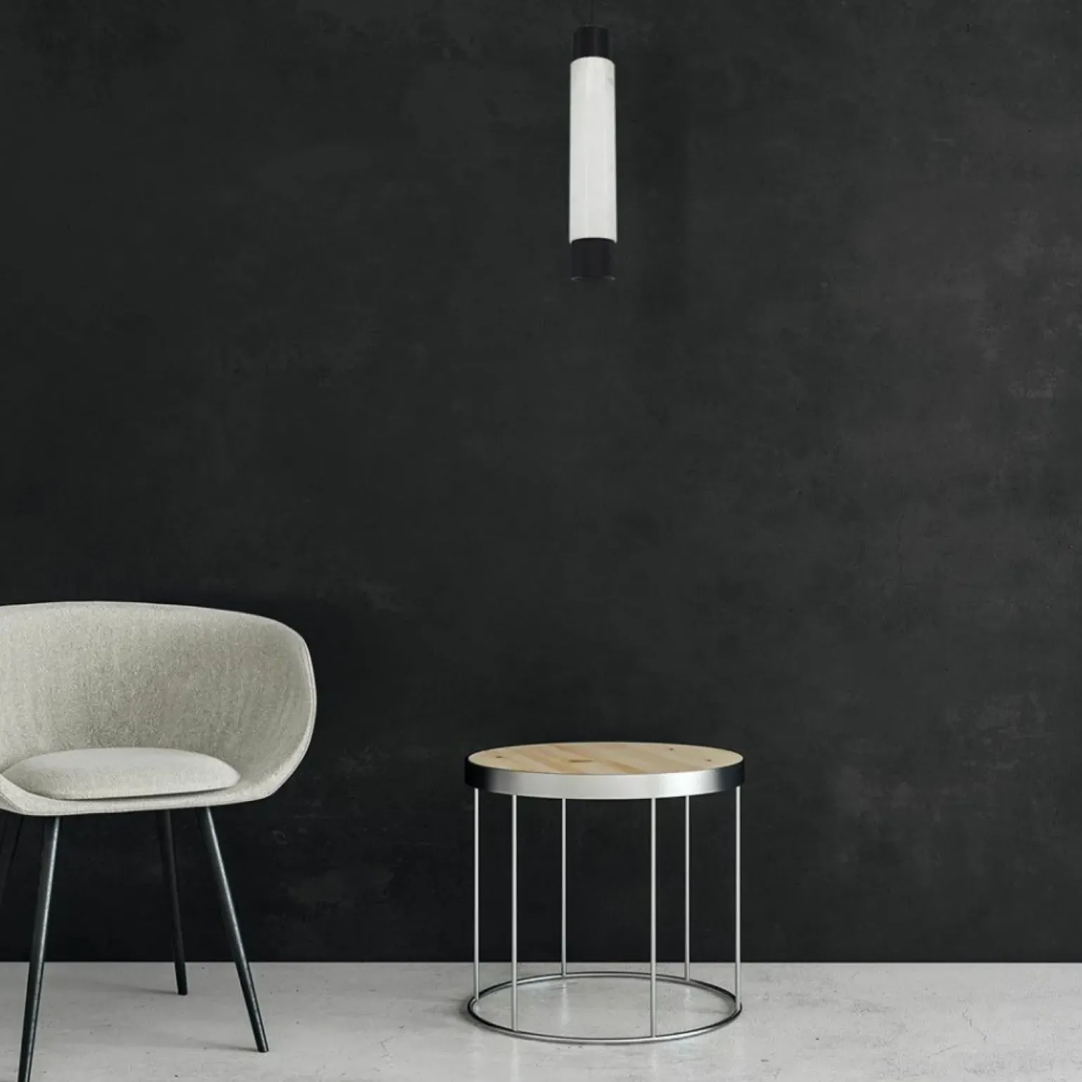 Best Czarno-biała lampa wisząca, punktowa, na GU10 ML6341 z serii MARBLE | Kaja Oświe Żyrandole Nowoczesne