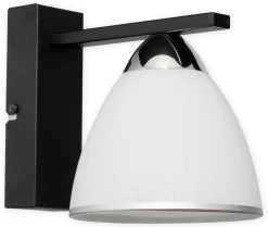 Sklep Kaja Czarno-biały kinkiet, stożkowy klosz O3250 K1 CZA + CH z serii FABER