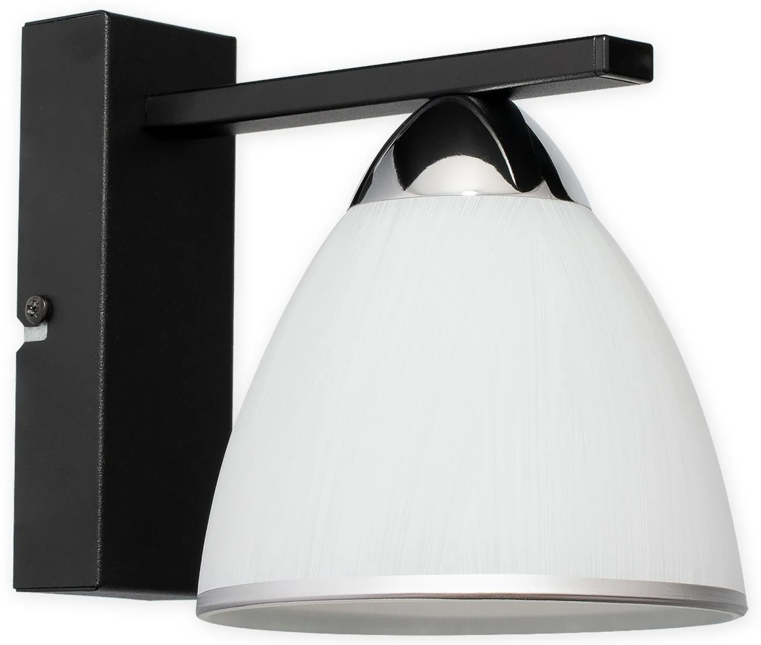 Sklep Kaja Czarno-biały kinkiet, stożkowy klosz O3250 K1 CZA + CH z serii FABER