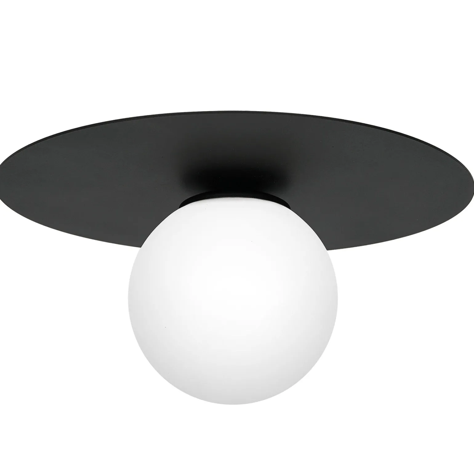Sklep Kaja Czarno-biały plafon z kloszem w kształcie kuli LX 3308 z serii FLAT