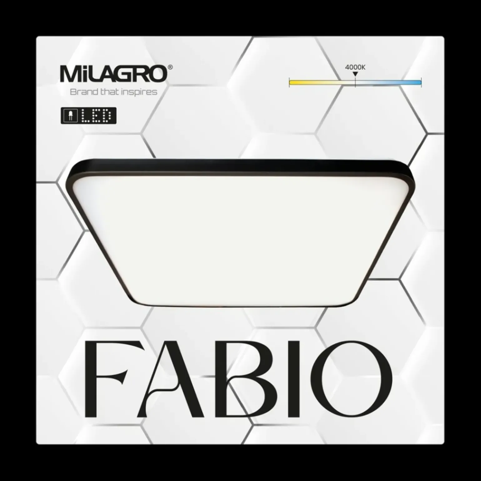 Sklep Kaja Czarno-biały plafon ze zintegrowanym LED-em ML7937 z serii FABIO | Kaja Oświetle