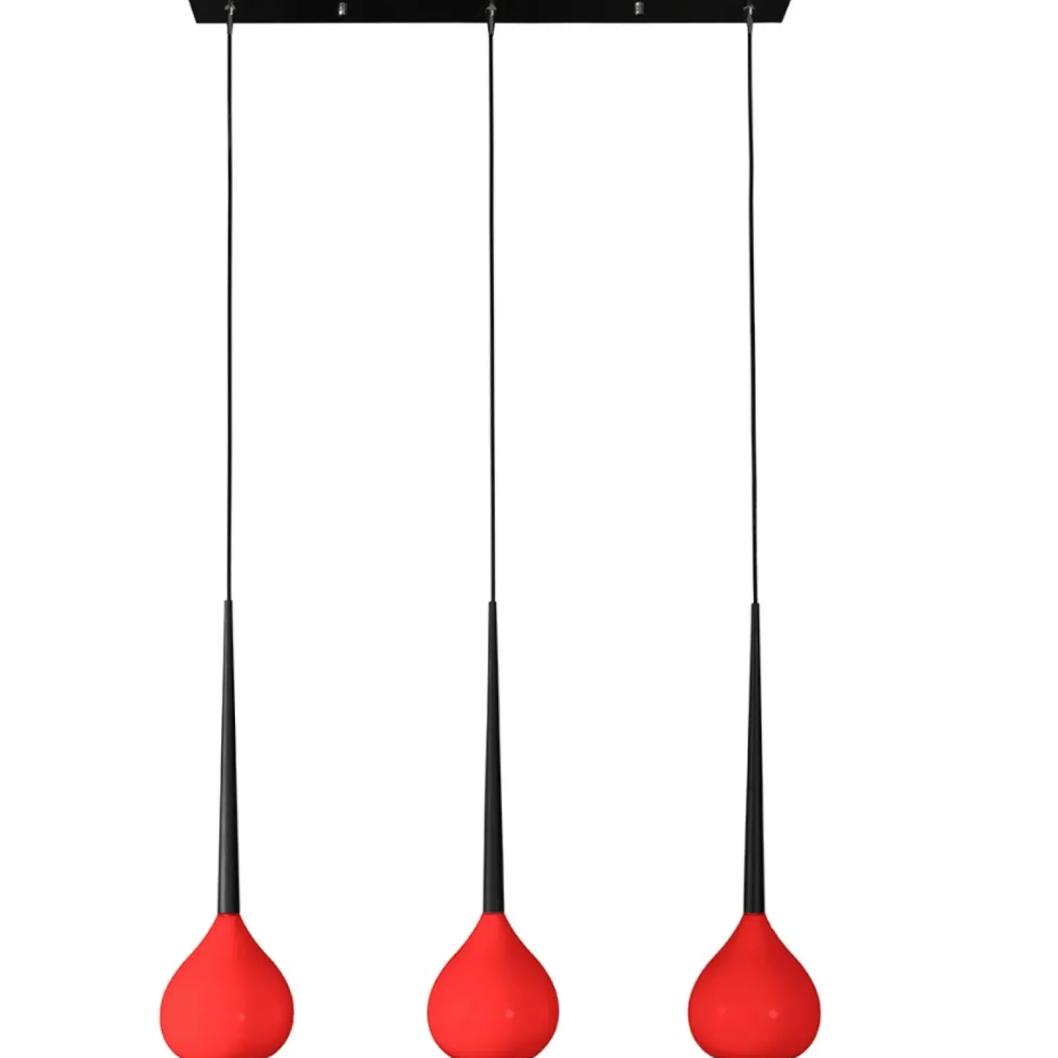 Store Czarno-czerwona, dekoracyjna lampa wisząca nad stół AZ1066 AGA | Kaja Żyrandole Nowoczesne