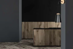 Sklep Kaja Czarno-drewniany kinkiet na jedną żarówkę 442/K1 | Kaja Oświetlenie