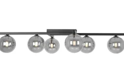 Outlet Czarno-grafitowa lampa sufitowa, na sześć kloszy K-5466 z serii PAXI Żyrandole Nowoczesne