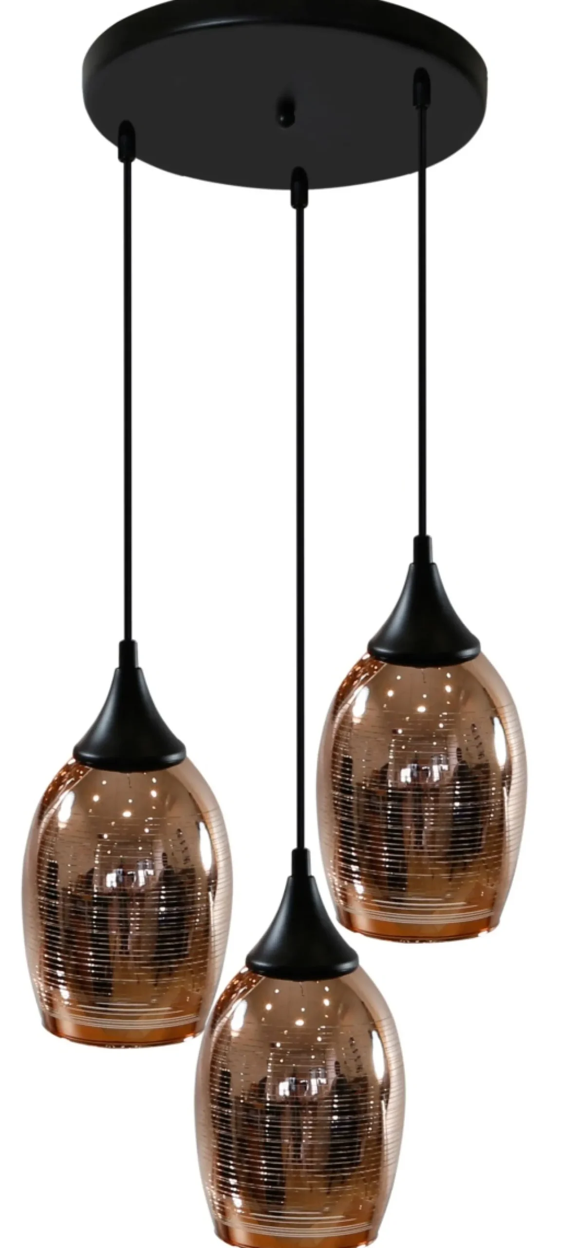 Sklep Kaja Czarno-miedziana lampa wisząca 33-51608 MARINA | Kaja Oświetlenie