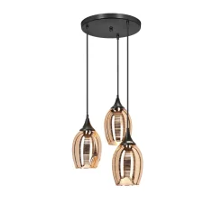 Sklep Kaja Czarno-miedziana lampa wisząca 33-51608 MARINA | Kaja Oświetlenie