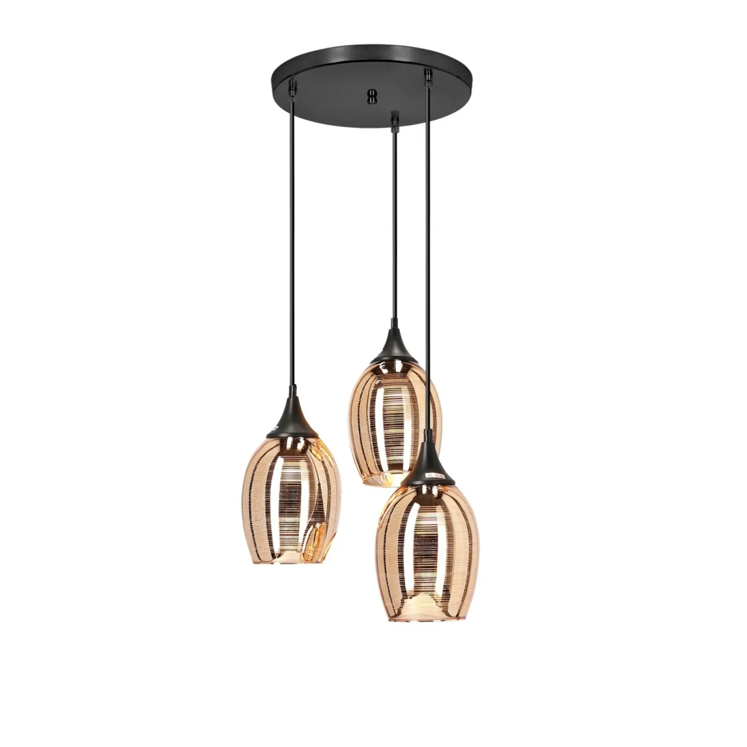 Sklep Kaja Czarno-miedziana lampa wisząca 33-51608 MARINA | Kaja Oświetlenie