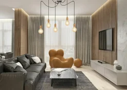 Shop Czarno-miedziana lampa wisząca w stylu loftowym 446/5 | Kaja Żyrandole Nowoczesne