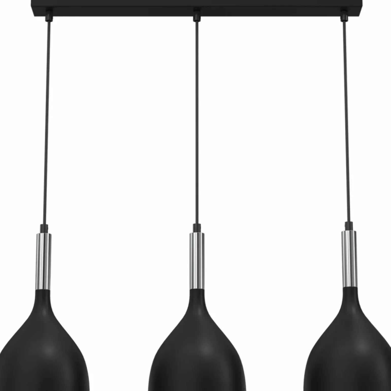 Online Czarno-srebrna lampa wisząca, na trzy żarówki LX 3894 z serii NOAK Żyrandole Nowoczesne