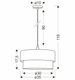 Best Czarno-zielona lampa wisząca z abażurem 31-19707 SOLANTO | Kaja Żyrandole Nowoczesne