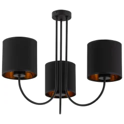 Sklep Kaja Czarno-złota, abażurowa lampa sufitowa TK 4594 z serii TORENS | Kaja