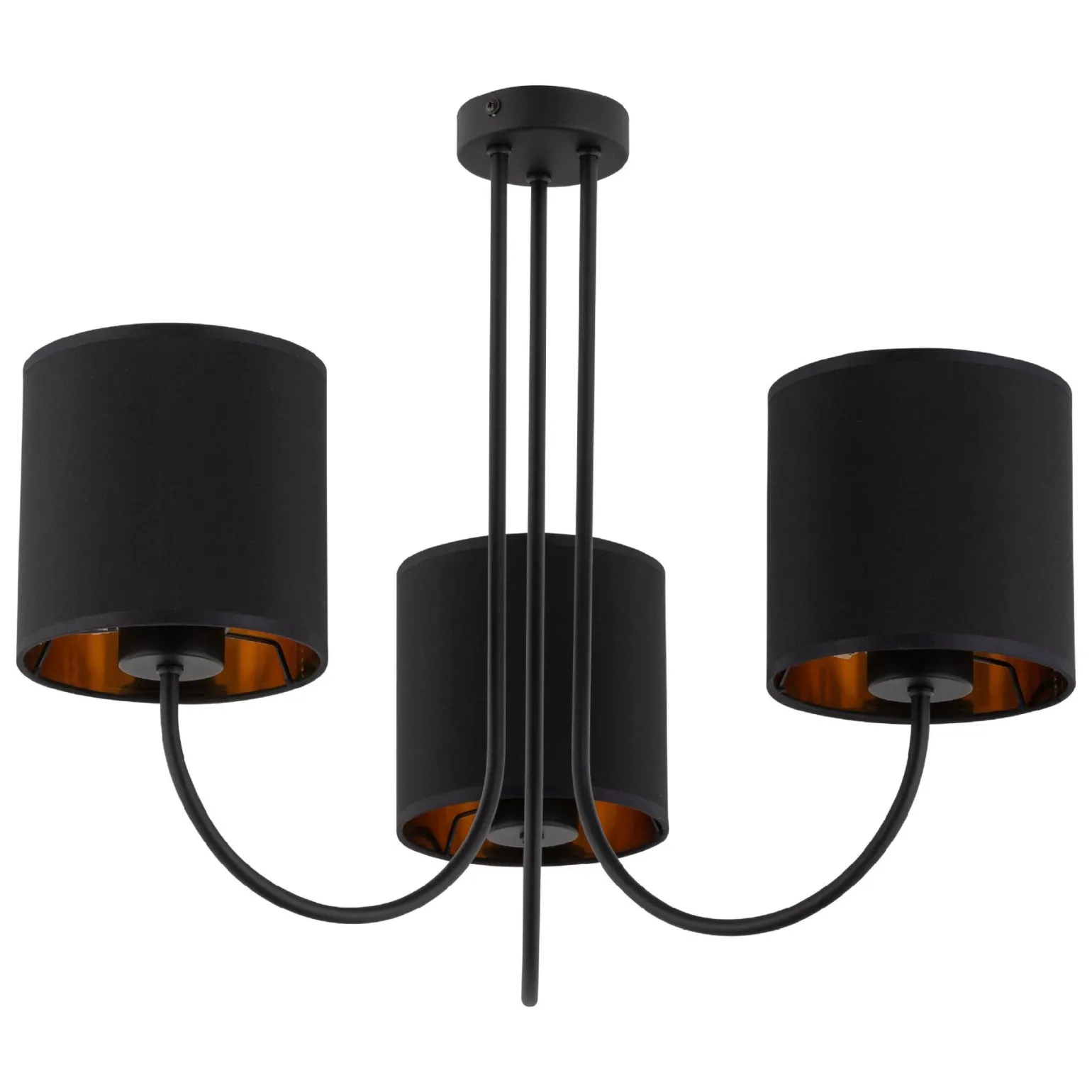 Sklep Kaja Czarno-złota, abażurowa lampa sufitowa TK 4594 z serii TORENS | Kaja