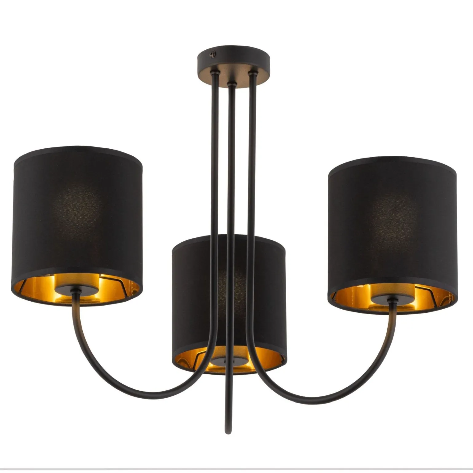 Sklep Kaja Czarno-złota, abażurowa lampa sufitowa TK 4594 z serii TORENS | Kaja